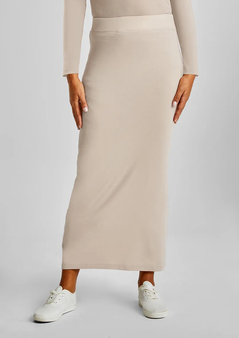 Pencil skirt-Plain Jersey Cotton