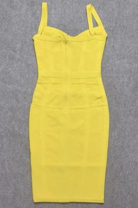 Pip Bandage Corset Dress - Sun Yellow