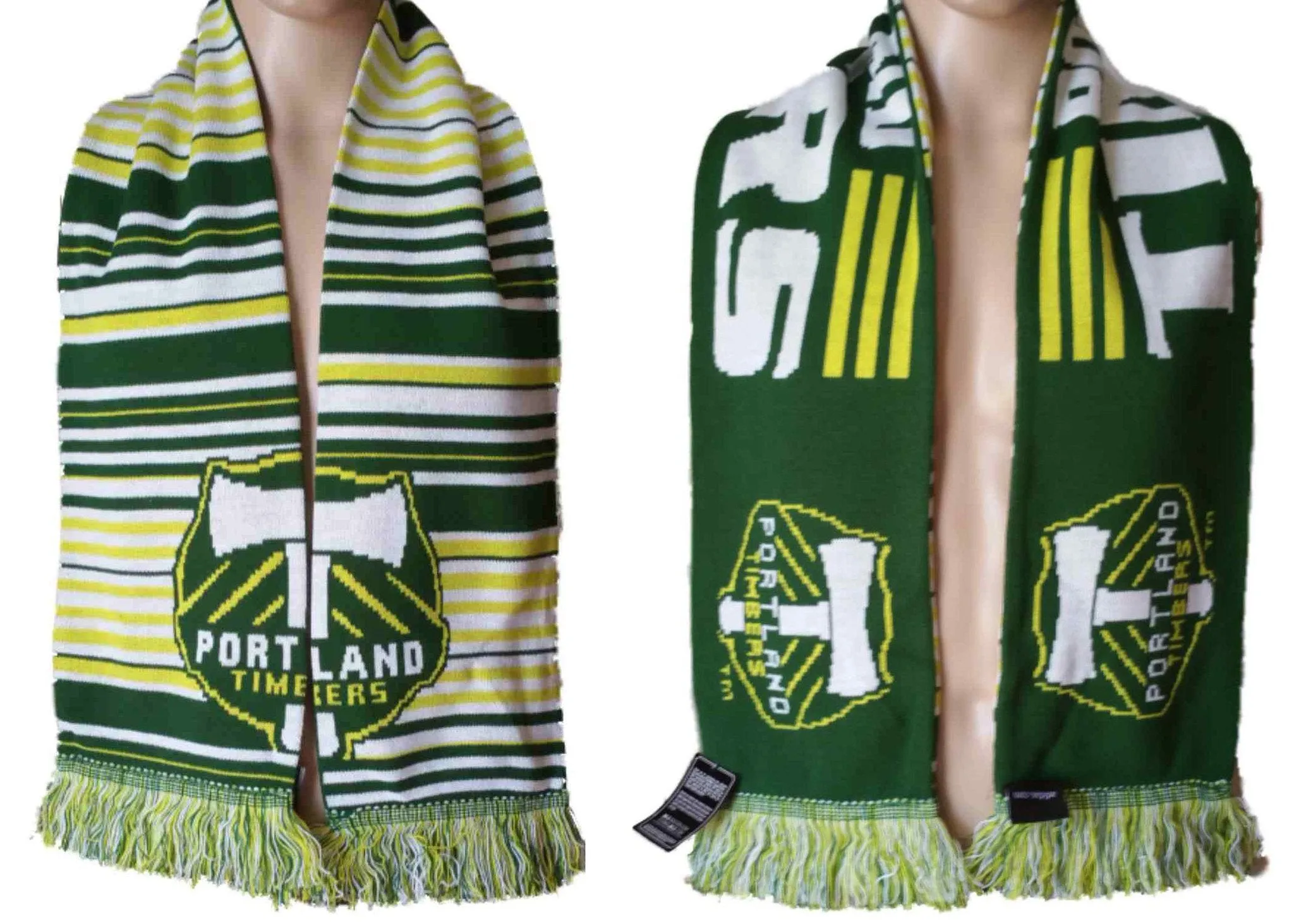 Portland Timbers Adidas Striped Reversible Knit Winter Scarf (54" x 7.5")