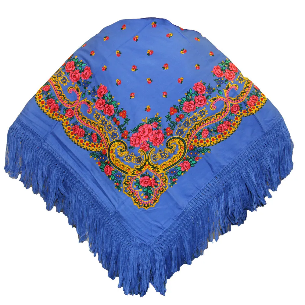 Portuguese Folklore Regional Head Scarf Shawl With Fringe