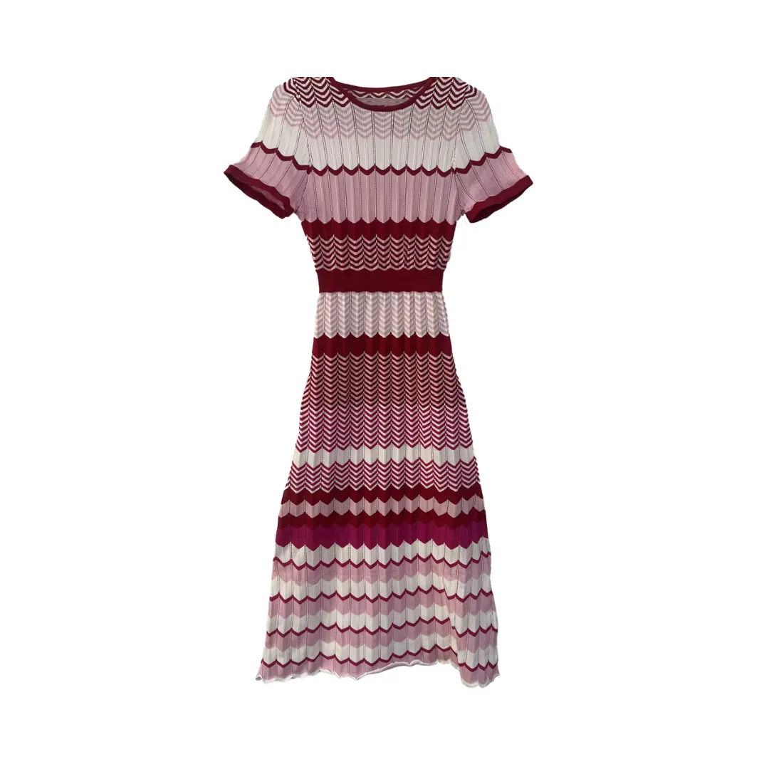 Pre Order:  Striped Knit A-Line Long Dress