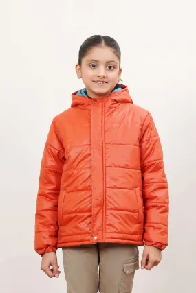 Quilted Puffer Jacket Detachable Hood