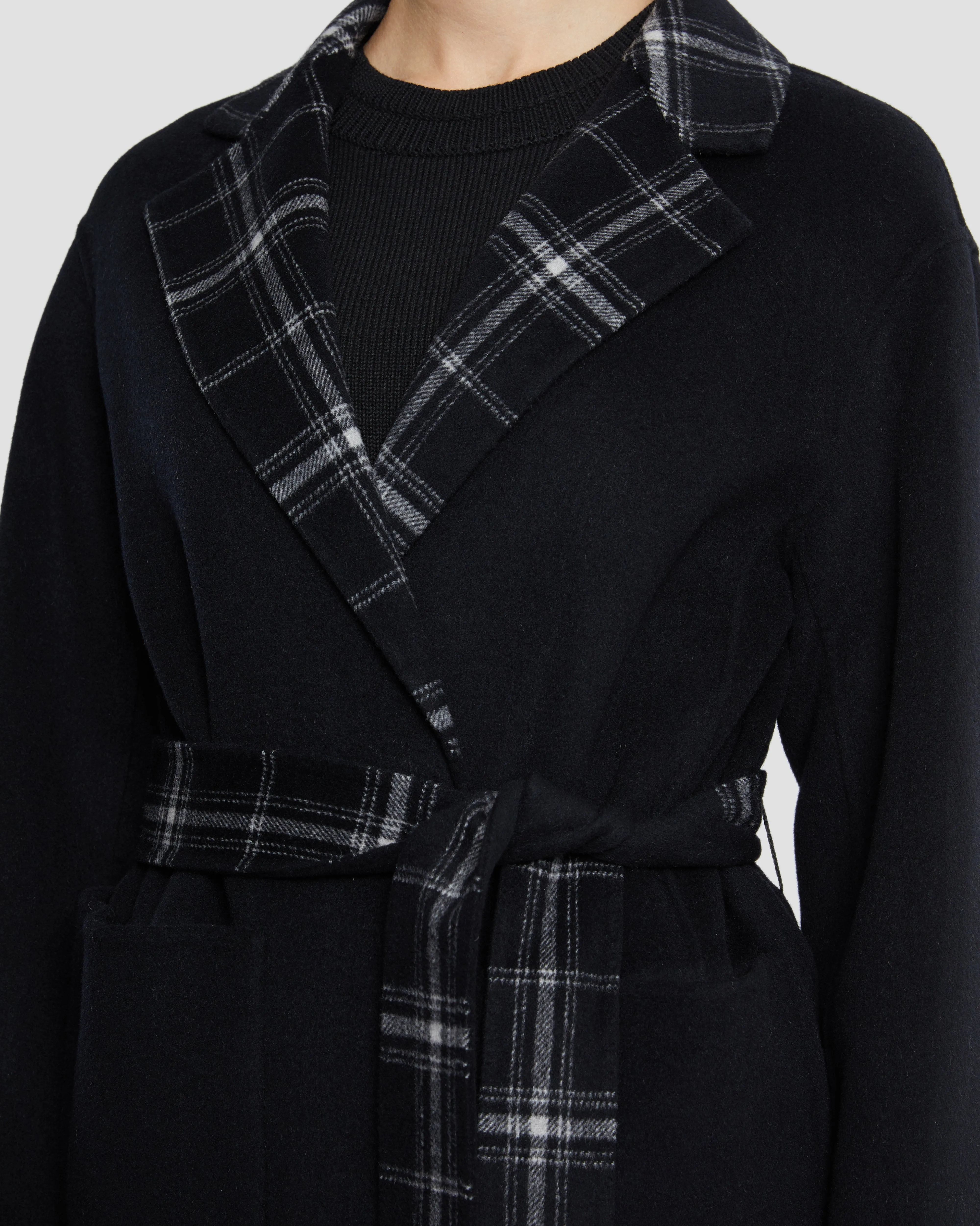 Reversible Plaid Coat