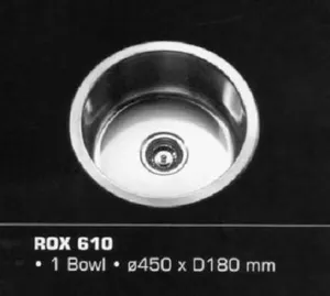 Rubine Kitchen Sink  Royal Well rounded ROX 610