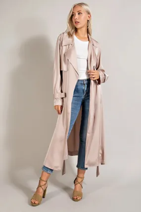 Satin Trench Coat