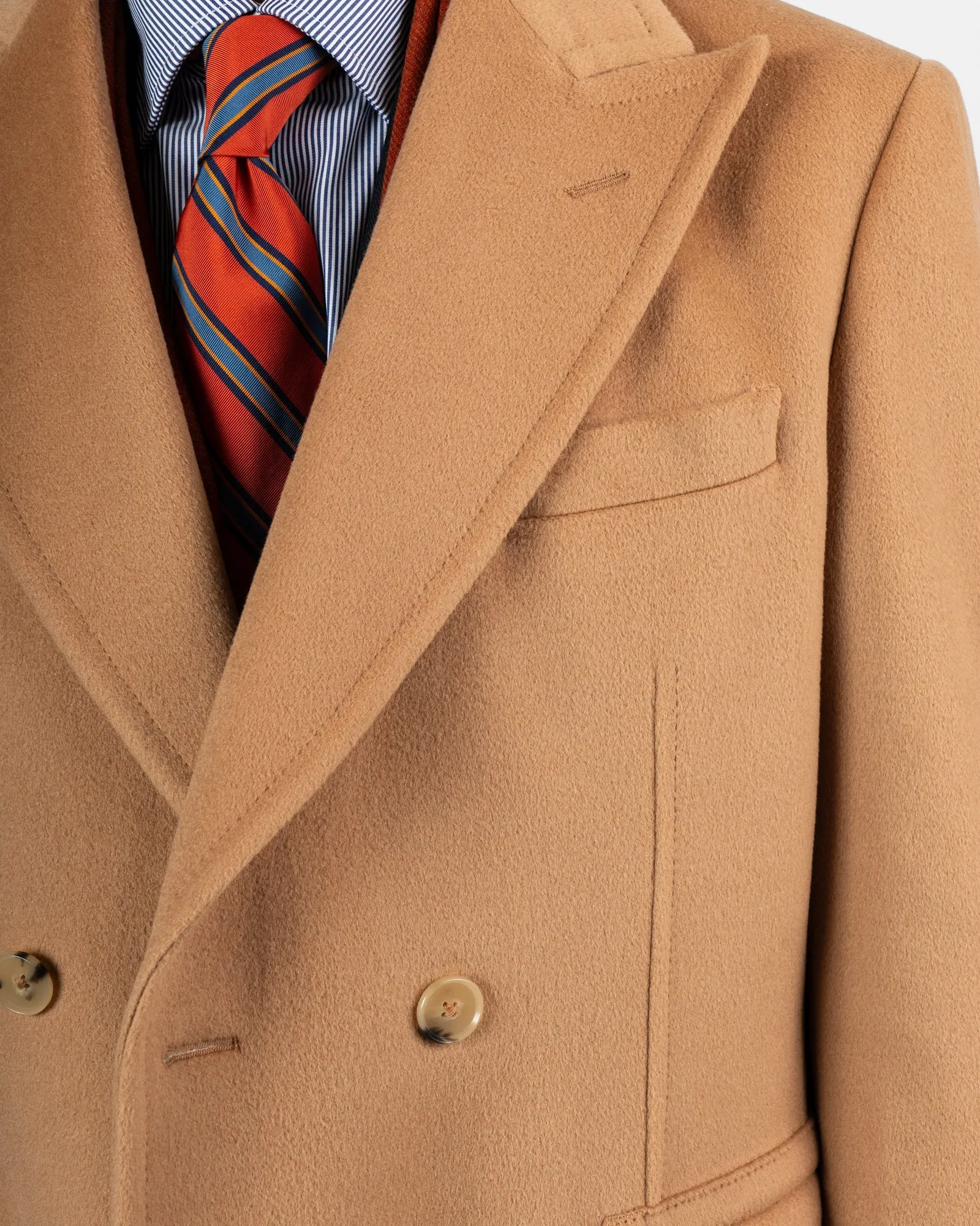 Scabal Camel Wool Polo Coat