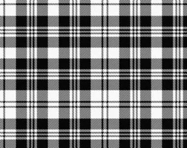 Scott Black & White Modern Light Weight Tartan Scarf