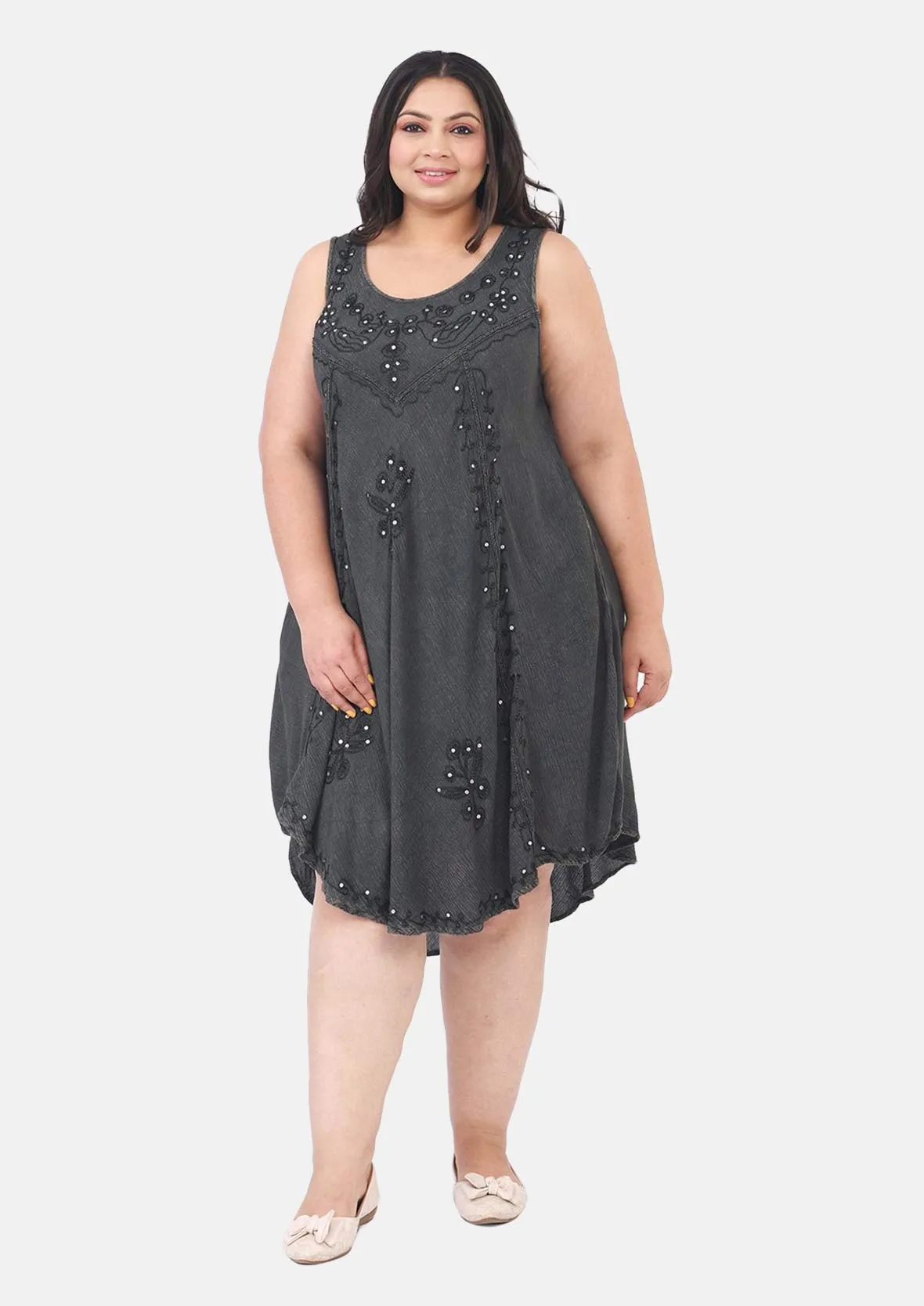 Sequin Umbrella Dress with Pockets