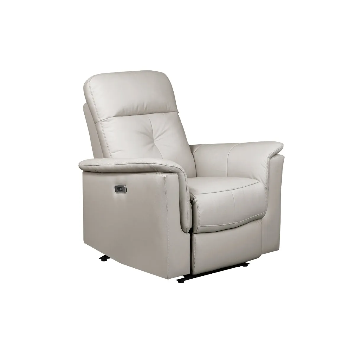 Silver Power Glider Recliner with USB Charging Ports