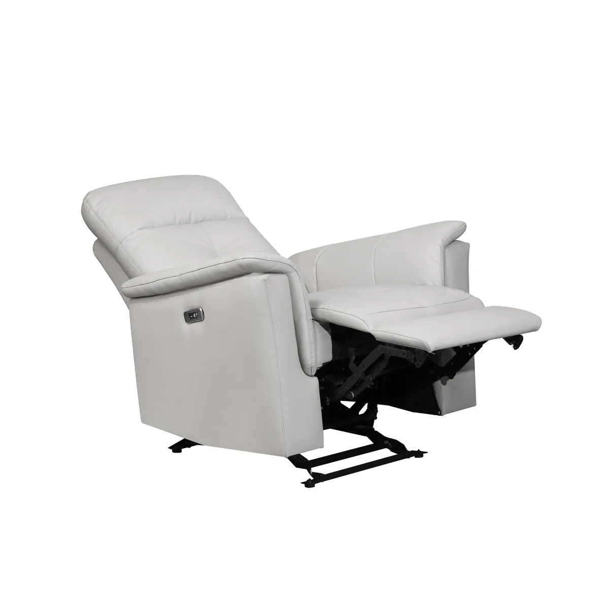 Silver Power Glider Recliner with USB Charging Ports