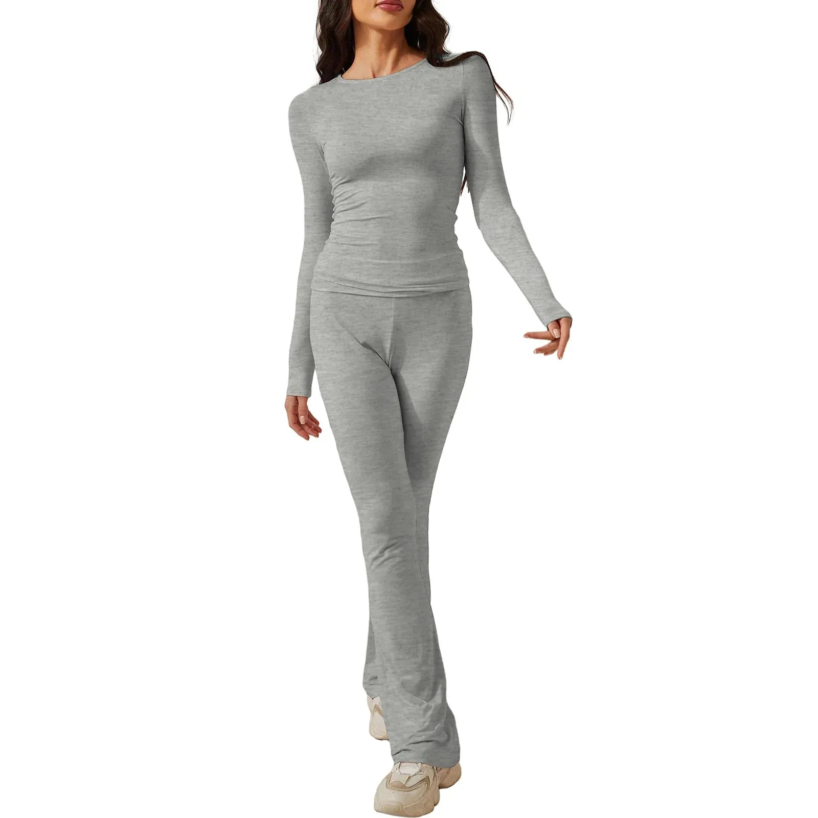 Sleeve T-shirt Pants Tracksuit Casual Daily Loungewear Long Pajamas