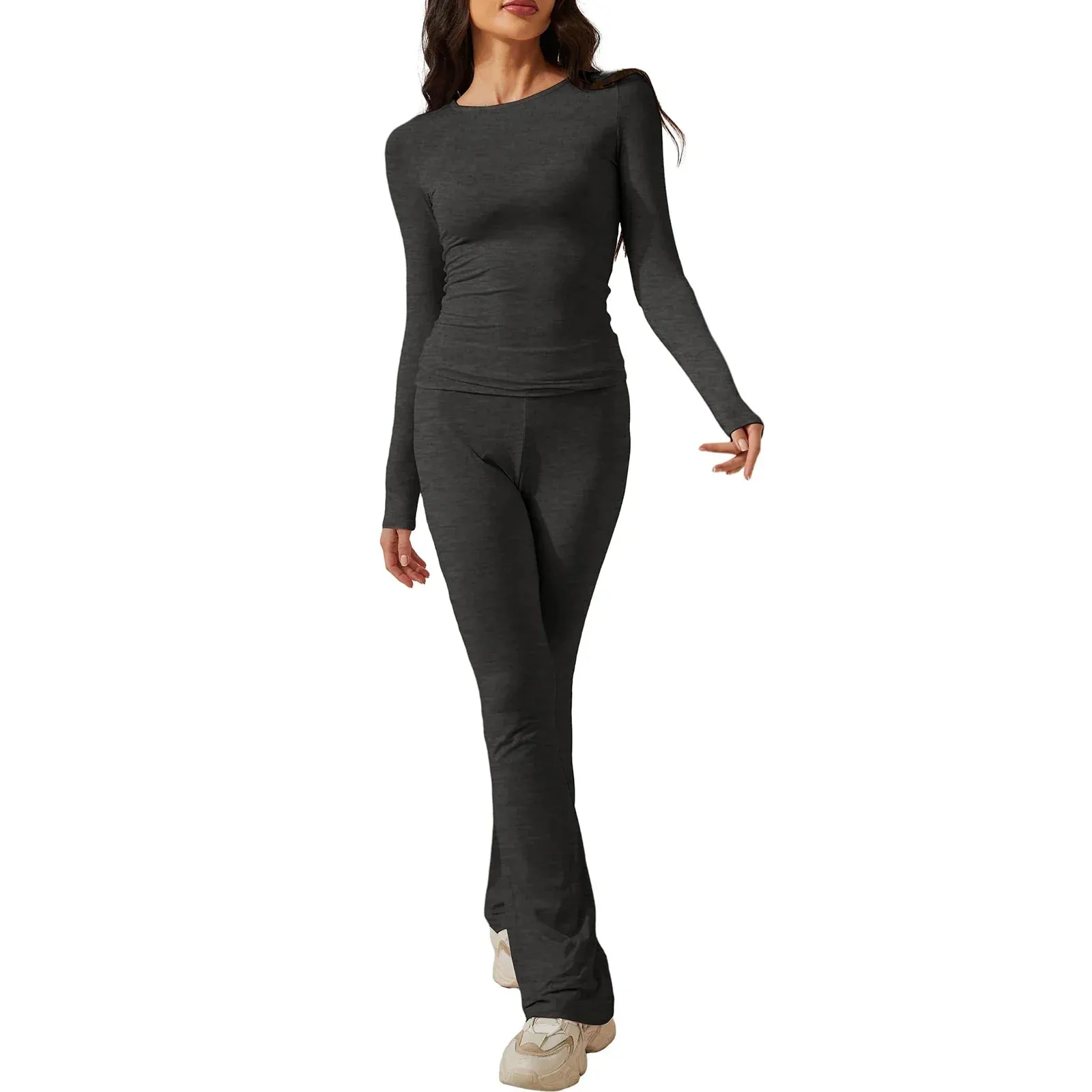 Sleeve T-shirt Pants Tracksuit Casual Daily Loungewear Long Pajamas