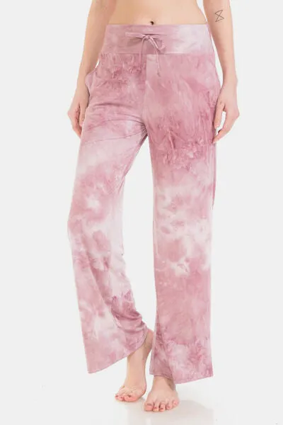 Soft Printed Drawstring Beach Pants