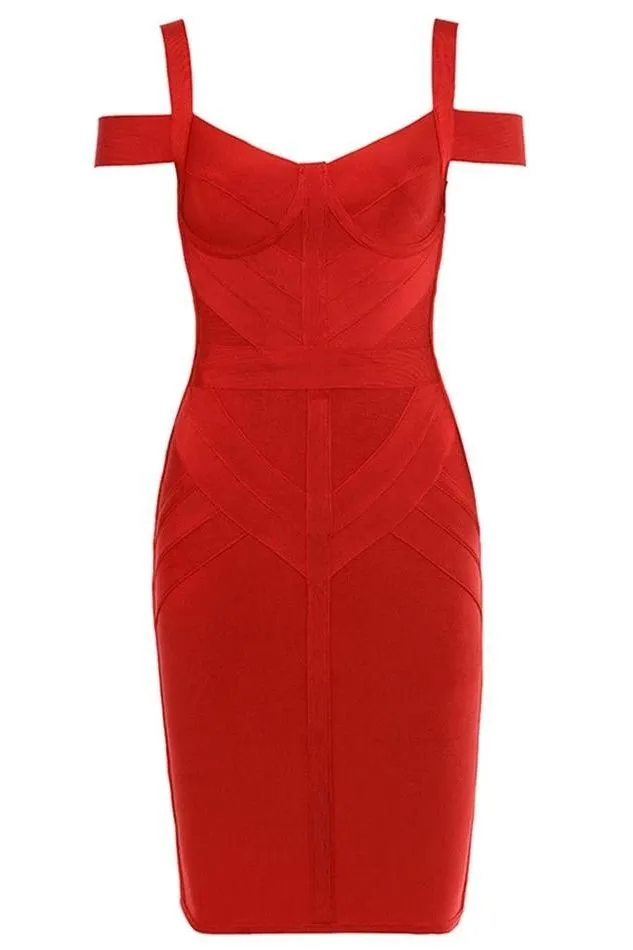 Sophia Bandage Dress - Lipstick Red