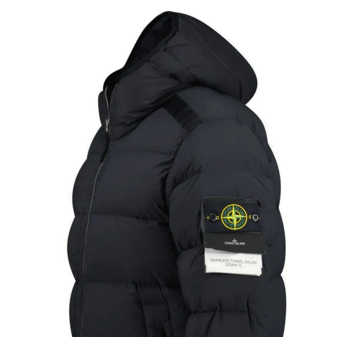 Stone Island Hooded Puffer Seamless Tunnel Nylon Black