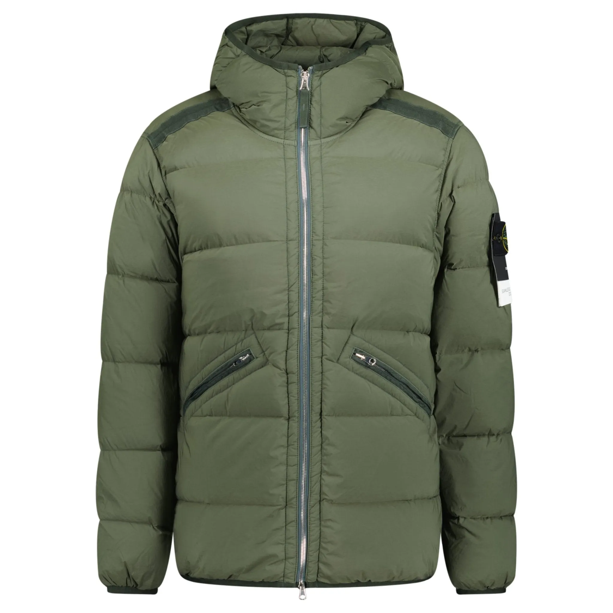 Stone Island Hooded Puffer Seamless Tunnel Nylon Musk Green