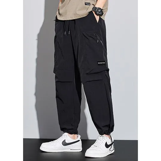 Street Style Loose Fit Bellows Pocket Wide Leg Cargo Pants