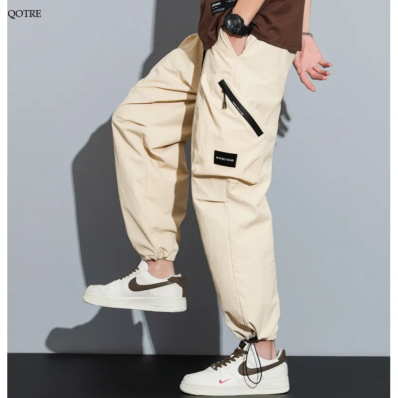 Street Style Loose Fit Bellows Pocket Wide Leg Cargo Pants