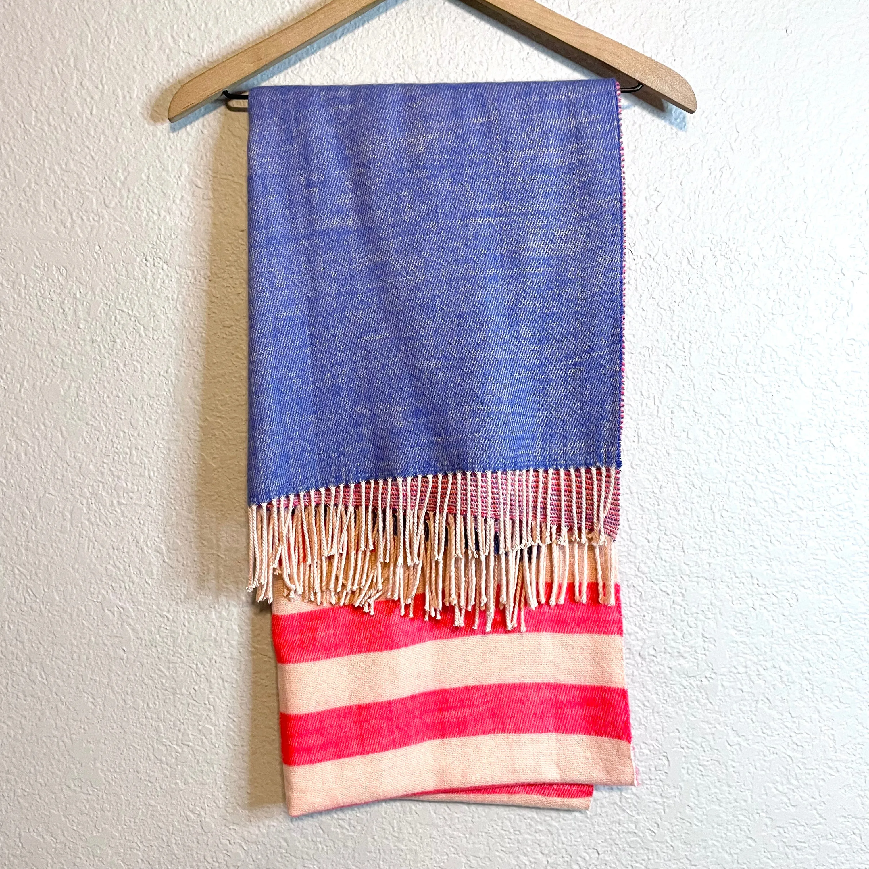 Striped Fringe Scarf