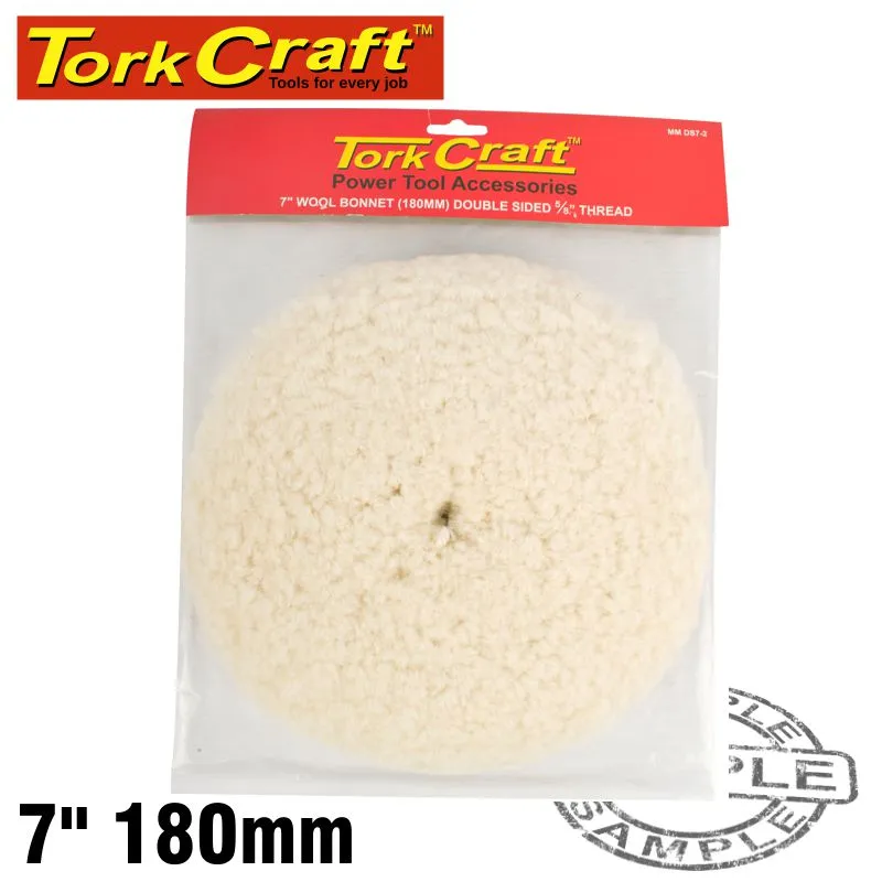 TORK CRAFT DOUBLE SIDED WOOL BUFF 7' 180MM WITH M14 THREAD MM DS7