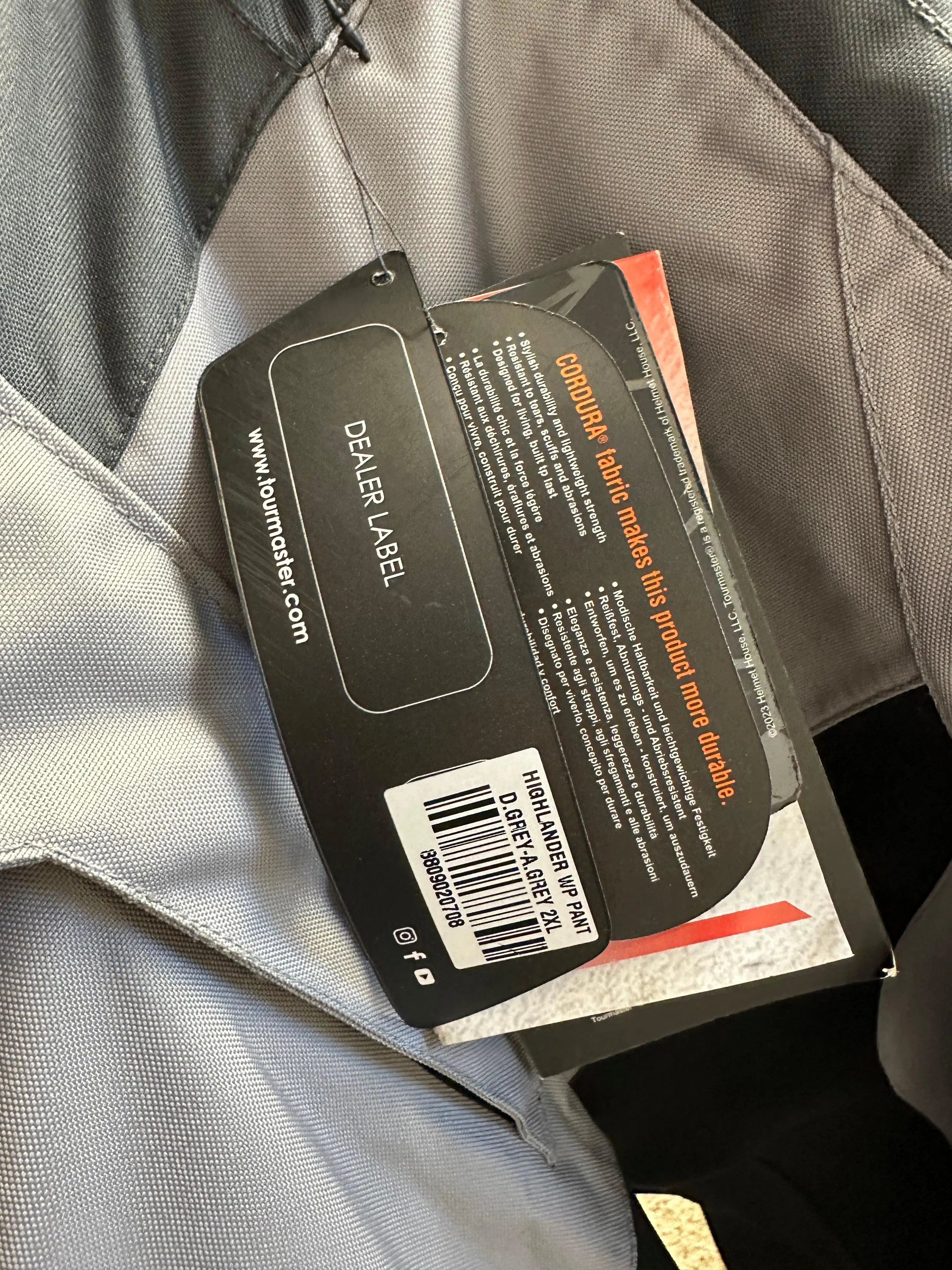 Tourmaster Highlander Wp Pant - Grey/Grey - Size 2XL - OPEN BOX