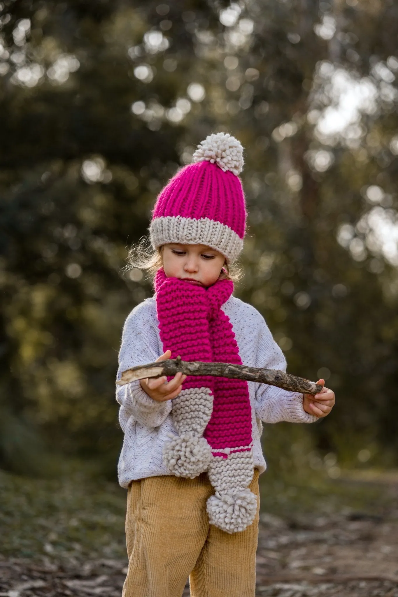 Traveller Chunky Scarf Fuchsia