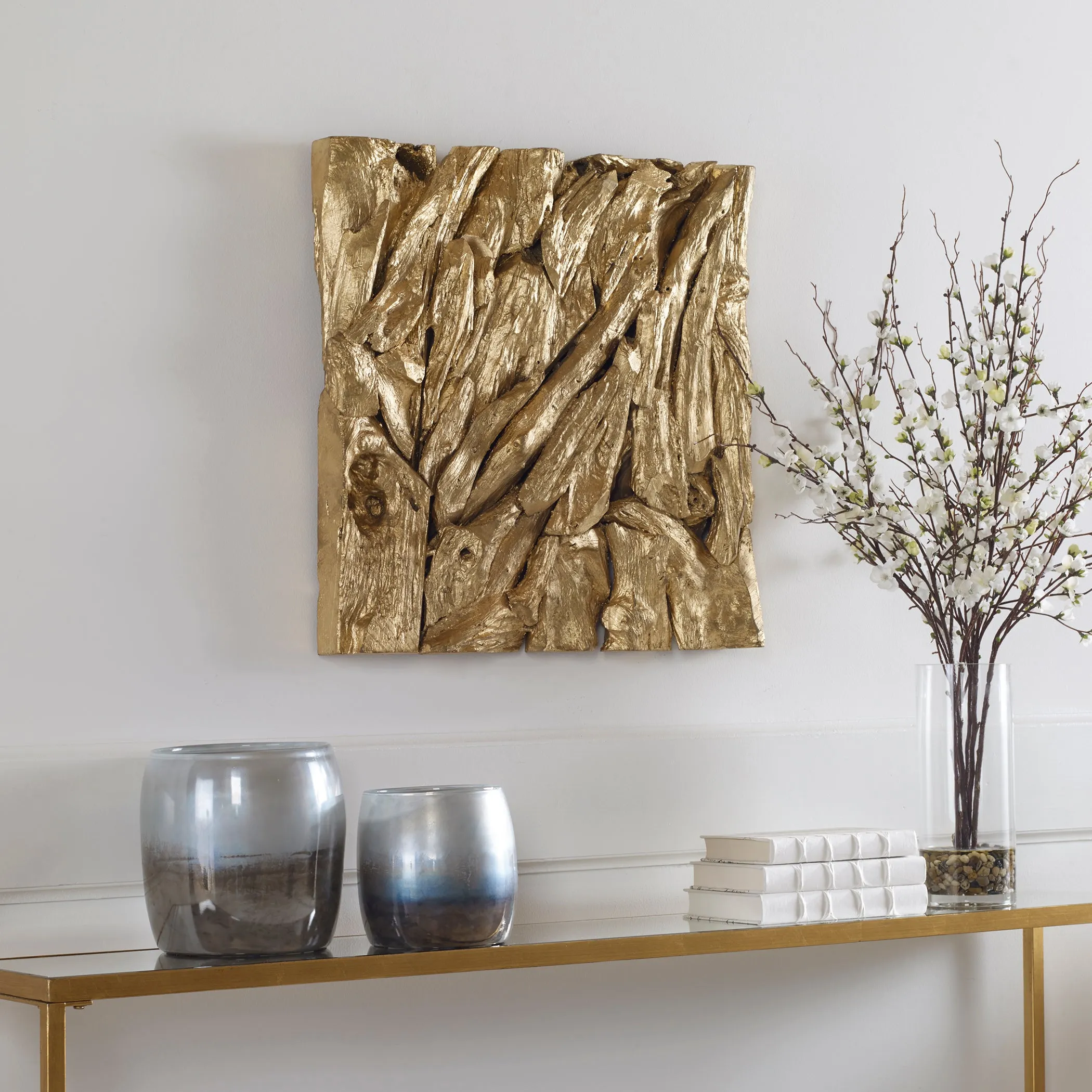 Uttermost Rio Gold Wood Wall Décor