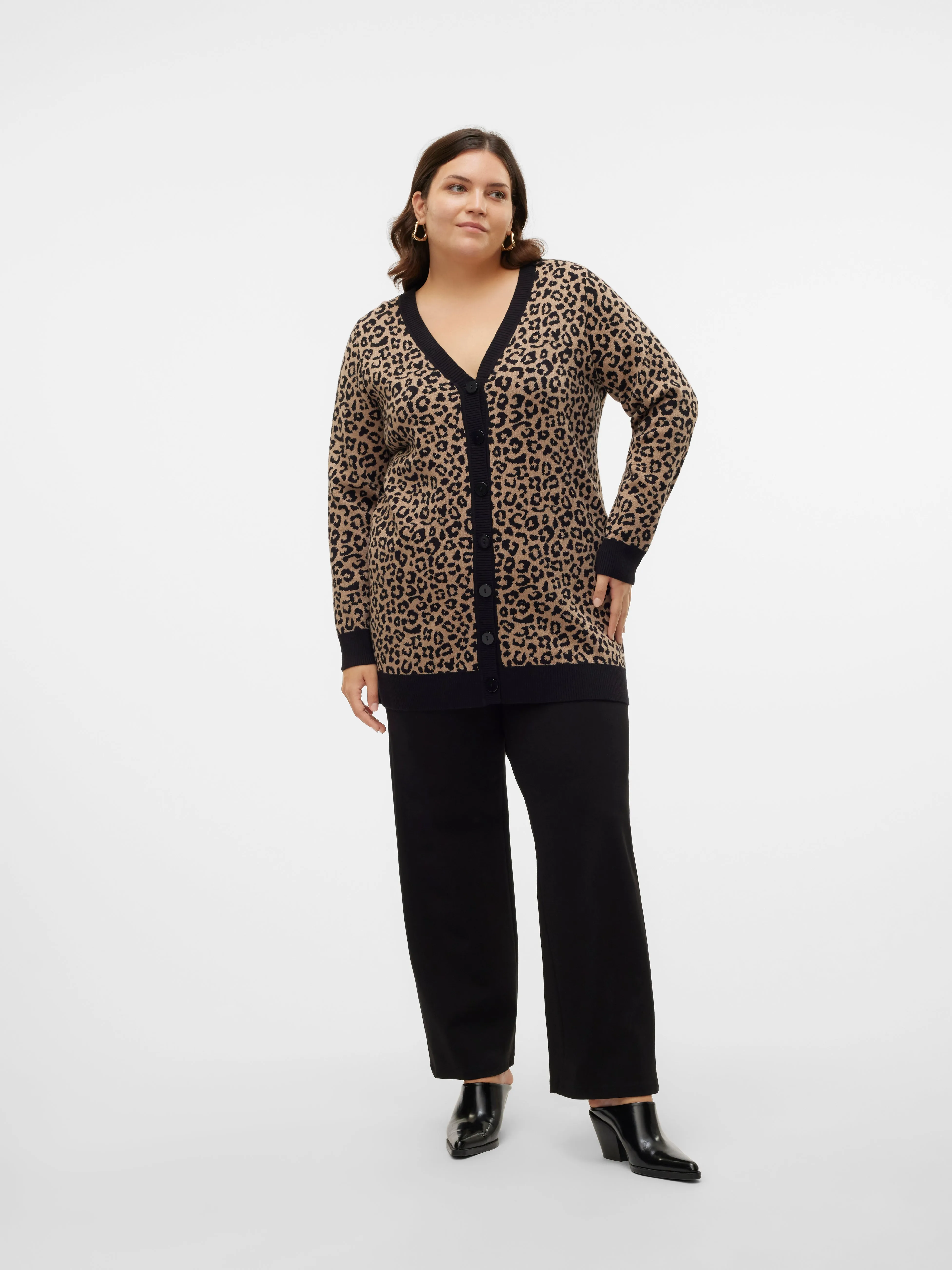 Vero Moda Curve Caria Leopard Cardigan