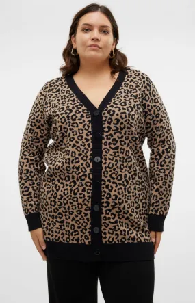 Vero Moda Curve Caria Leopard Cardigan