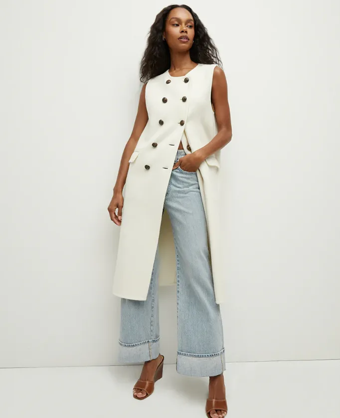 Veronica Beard Hoxton Vest Ivory