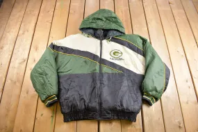 Vintage 1990s Green Bay Packers NFL Game Day Puffer Jacket