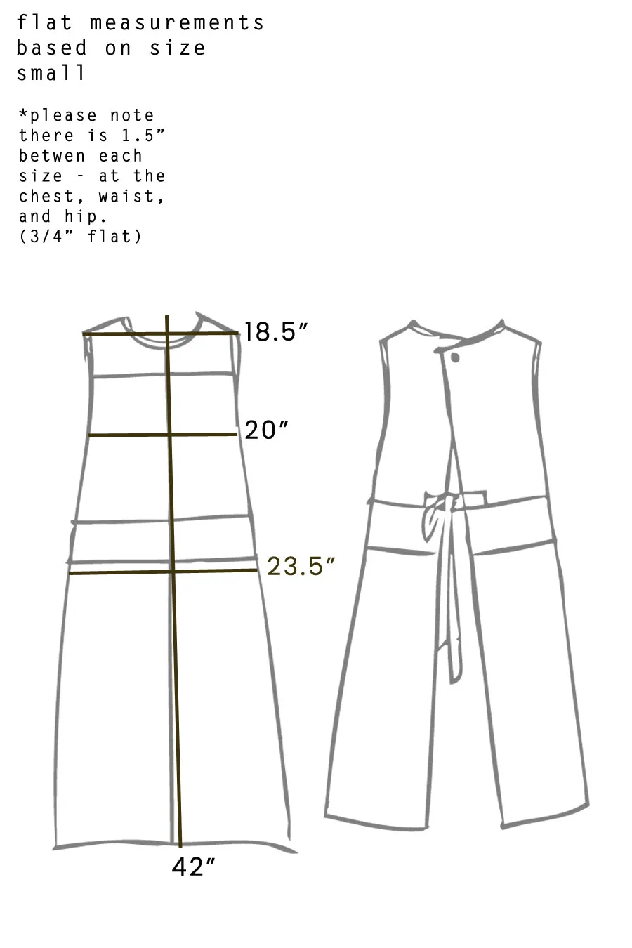 Voile Straw Apron - coffee