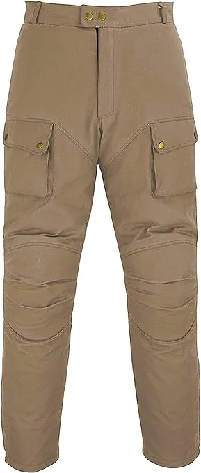 Warrior Gears Men's Waxed Cotton Motorcycle Trousers, Mens Motorbike Trouser