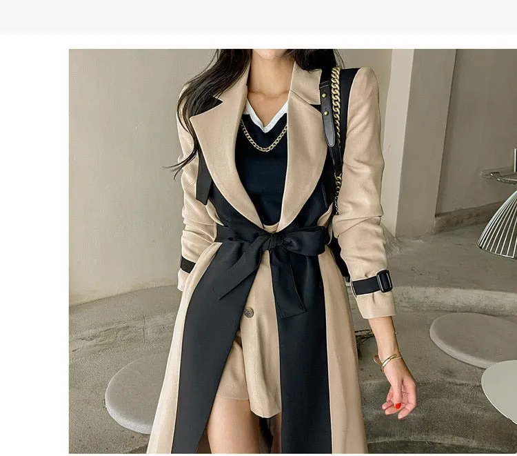 Winter Chills Fall Season Haute Womens Long Trench Coat | Wrap winter coat | Womens winter coat