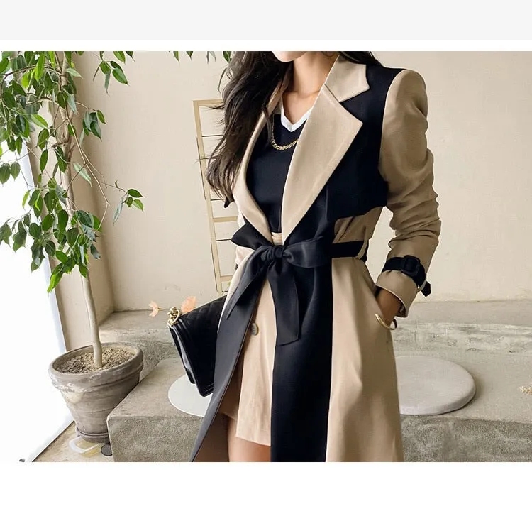 Winter Chills Fall Season Haute Womens Long Trench Coat | Wrap winter coat | Womens winter coat