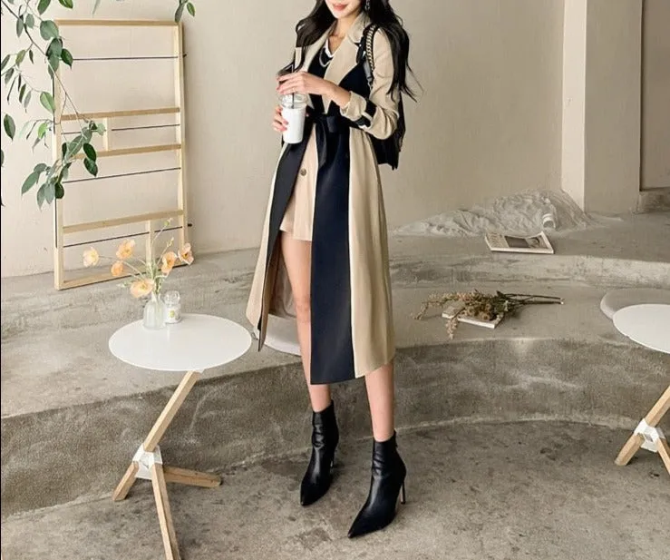 Winter Chills Fall Season Haute Womens Long Trench Coat | Wrap winter coat | Womens winter coat