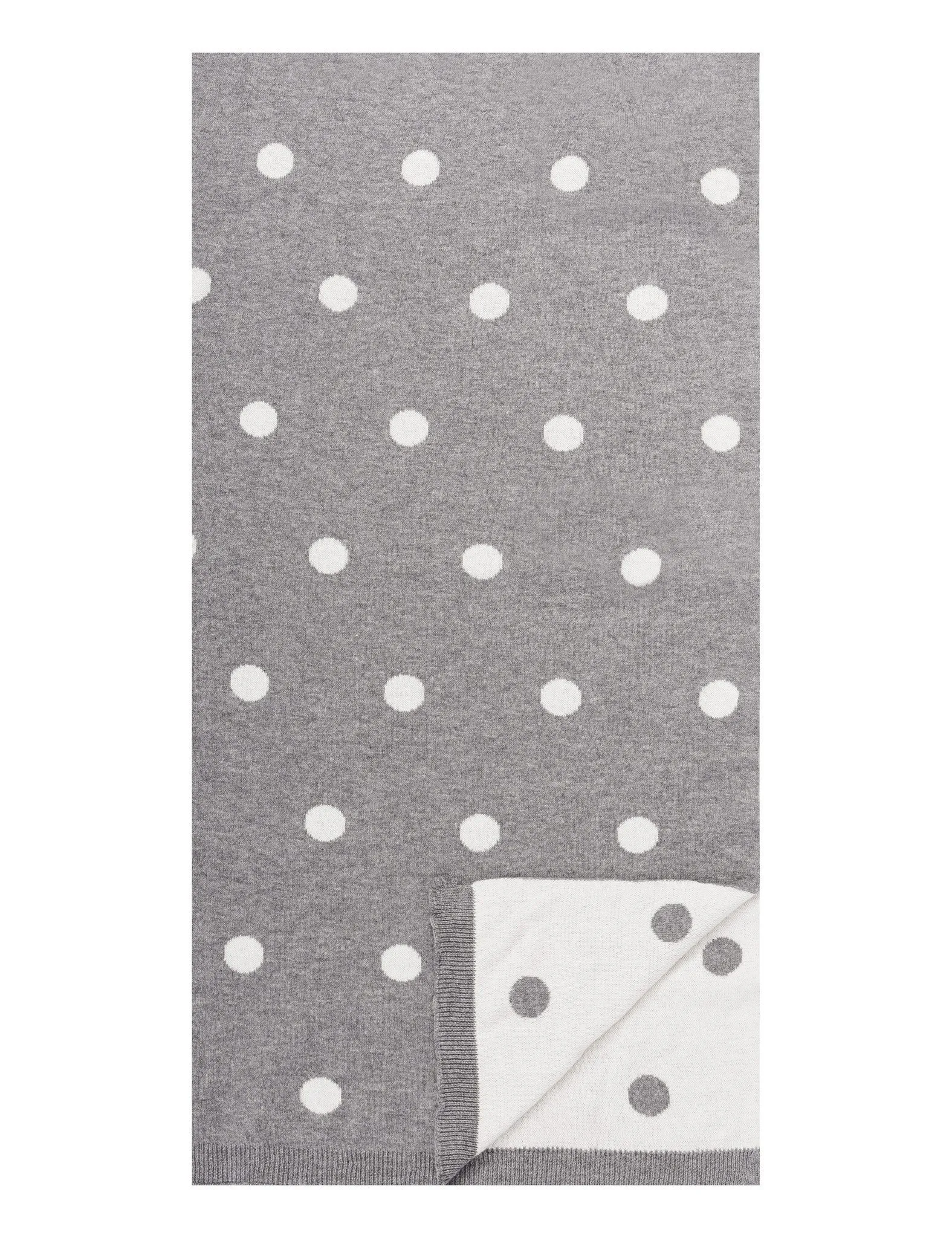 Women's 100% Cotton Reversible Double Knit Polka Dot Scarf