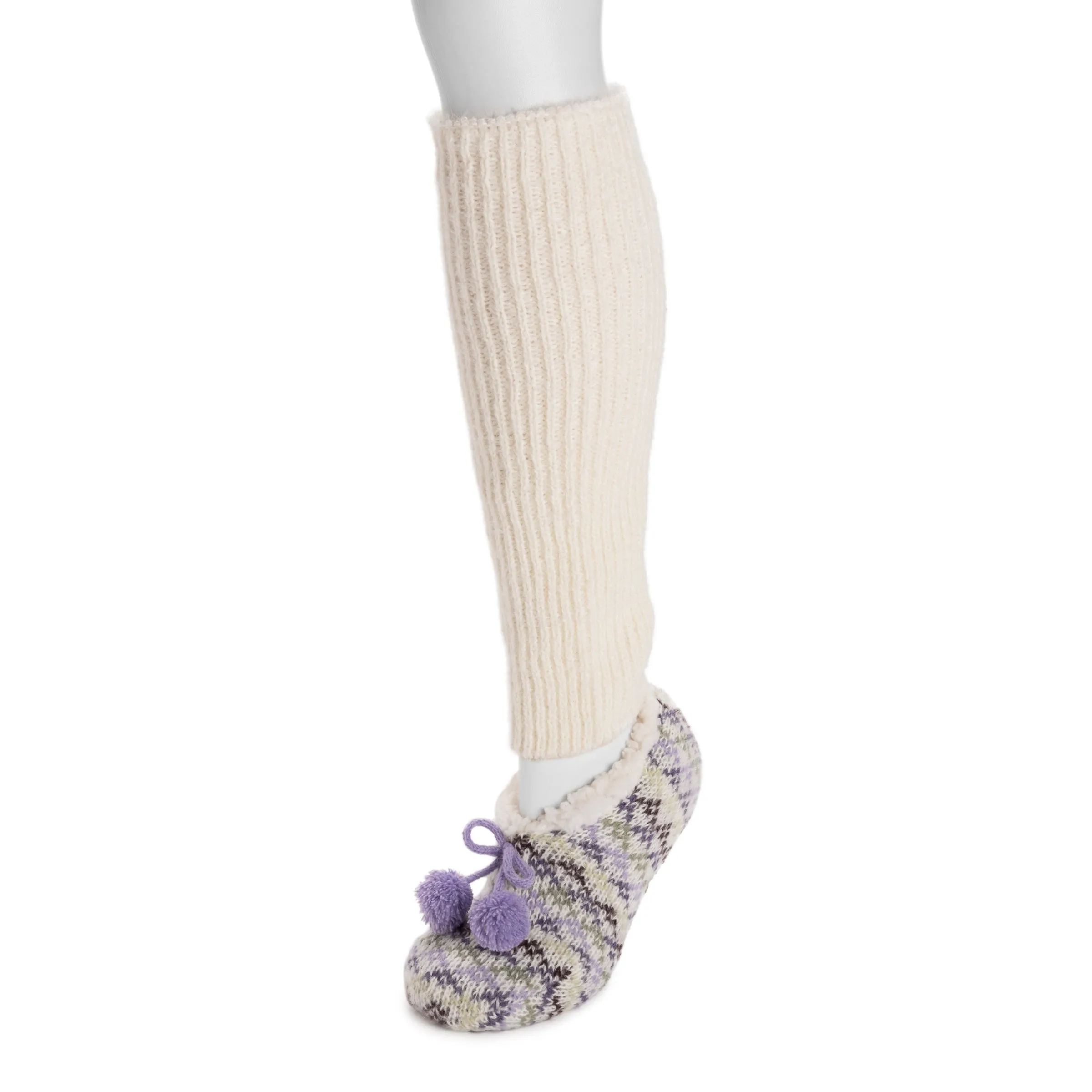 Women's Feather Yarn Ballerina & Leg Warmer Set