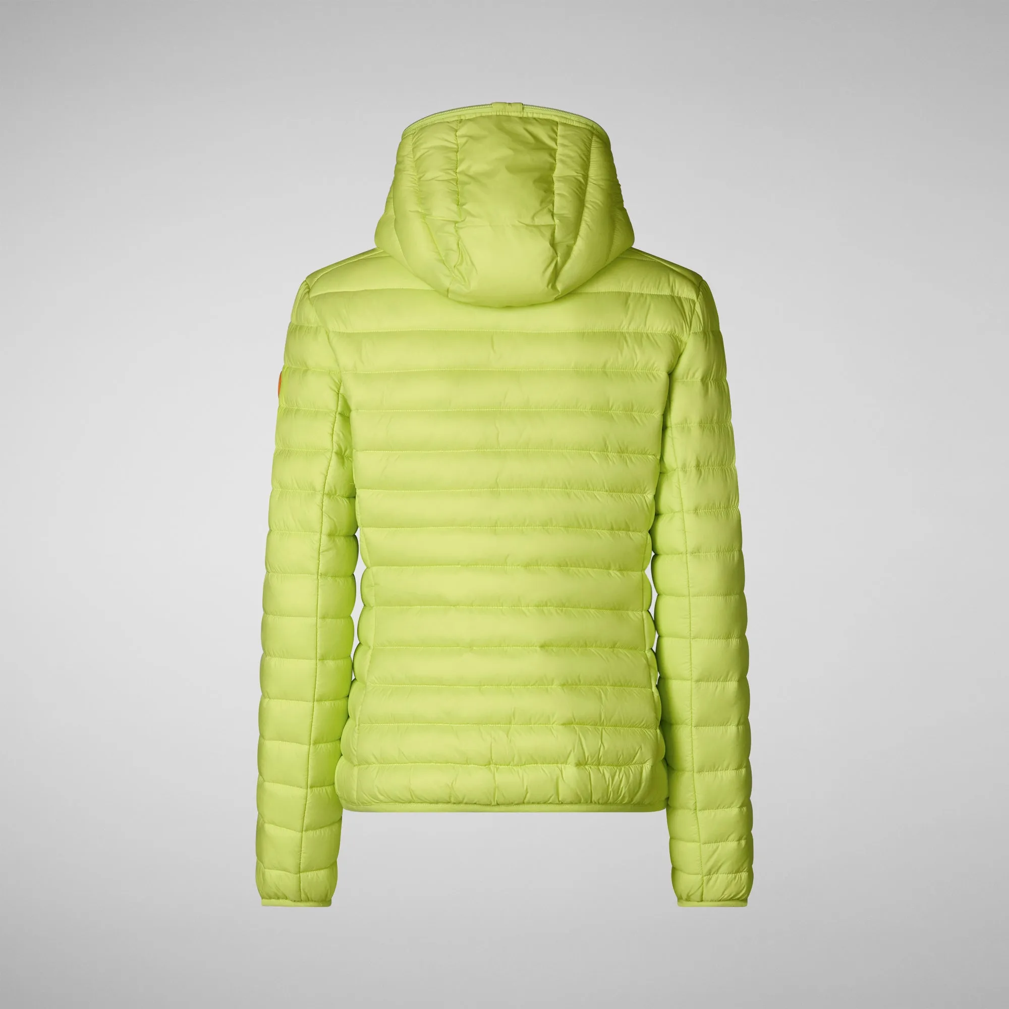 Women's Hooded Puffer Jacket Daisy in Lichen Green