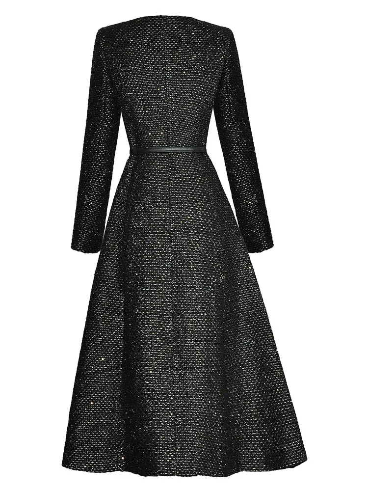 Women's Luxe Tweed Flare Overcoat