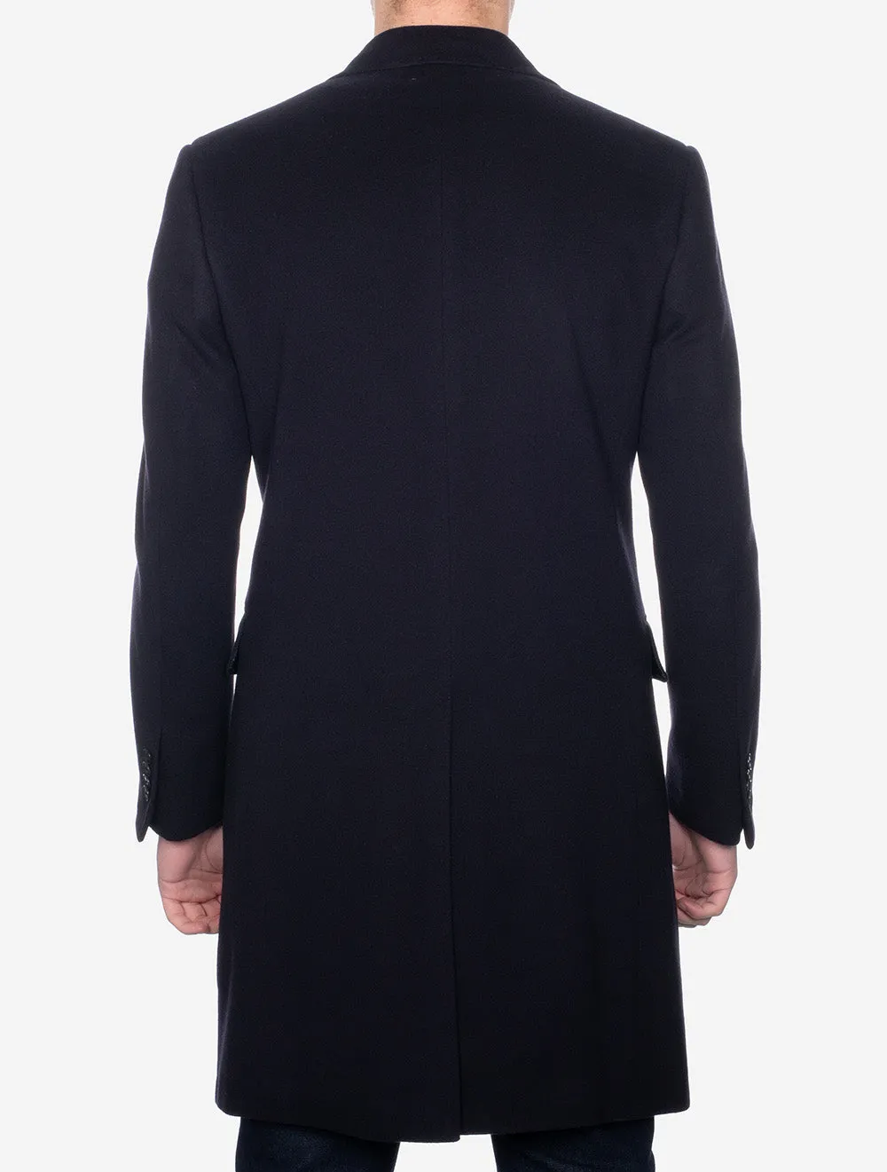 Wool and Cashmere Overcoat Navy