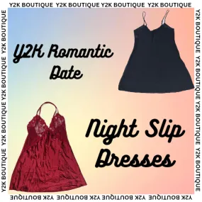 Y2K ROMANTIC DATE NIGHT SLIP DRESS